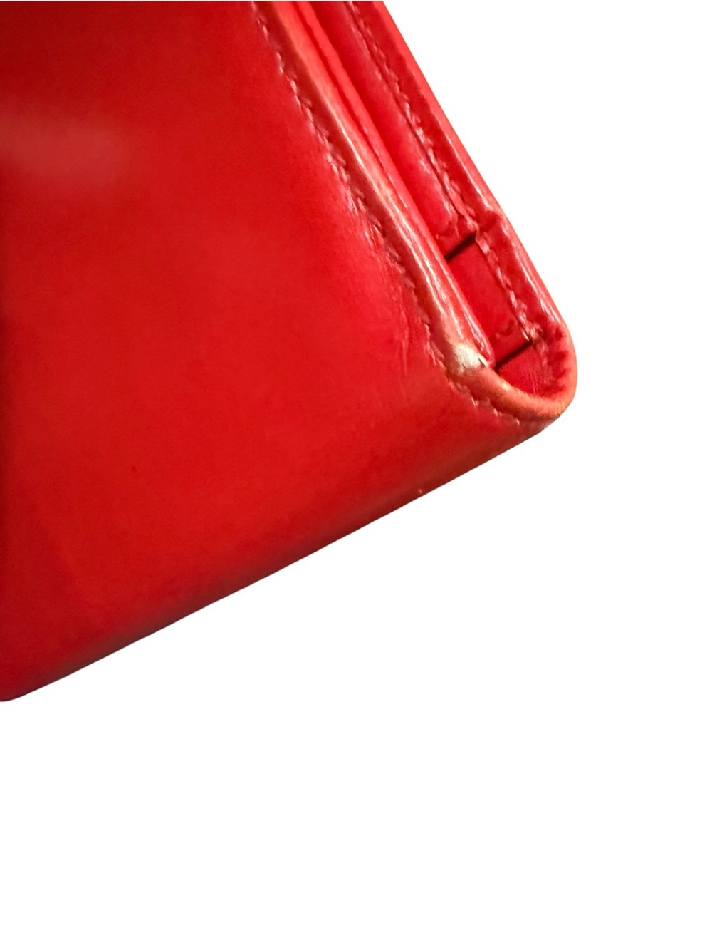 Vintage Gucci Red Leather GG Continental Wallet Clutch Kiss Lock Made in Italy - Picture 9 of 14